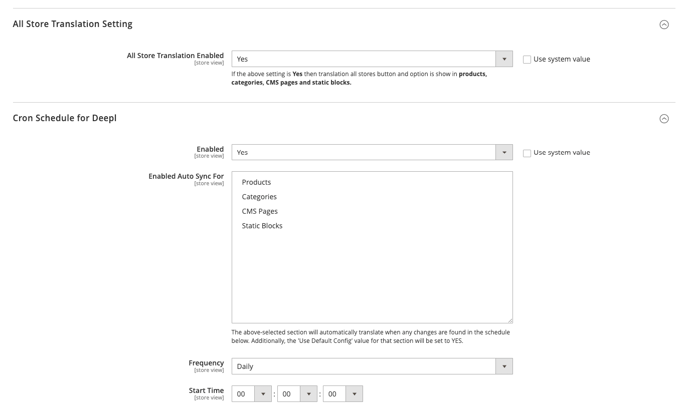 Configuration in your Magento store