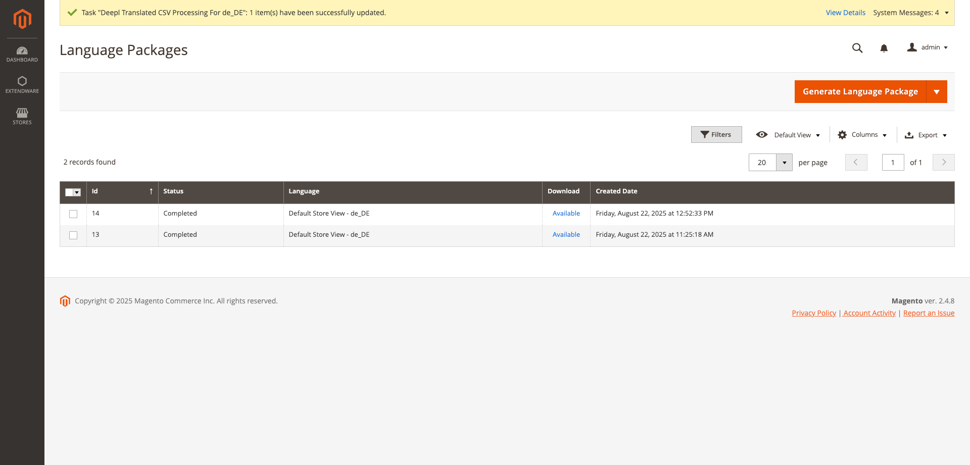 Language Packages